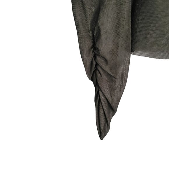 Love Fire Long Sleeve Sheer Top. Size SP - Picture 2 of 6